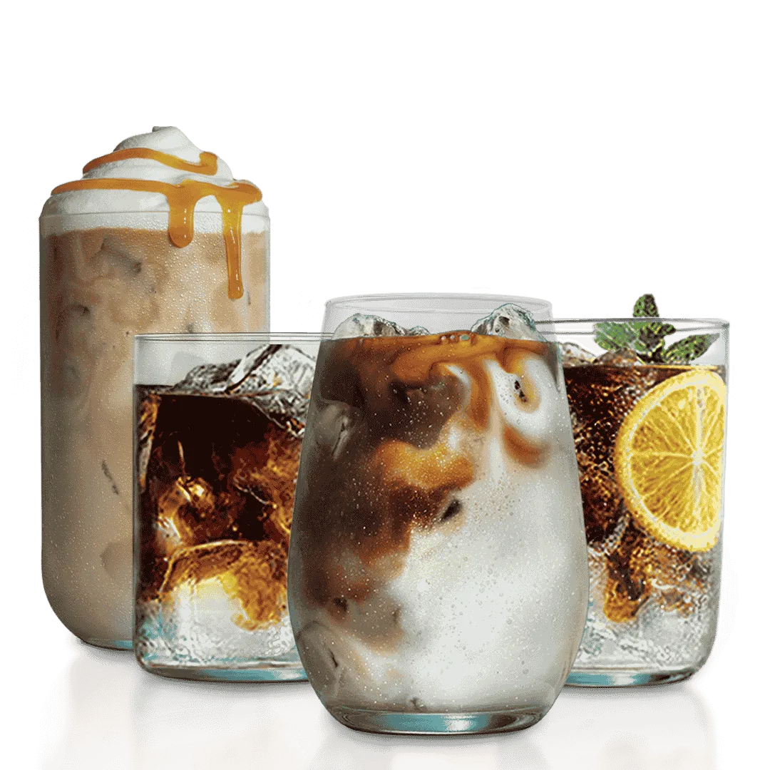 Verres de café glacé